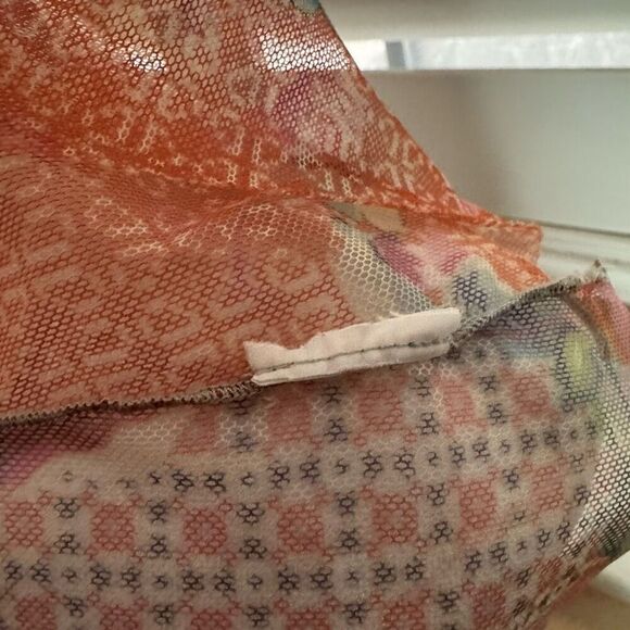 Johnny Was Biya Size XXL Calliope Floral Embroidered Mesh Top Hippie Art To Wear - Picture 8 of 8